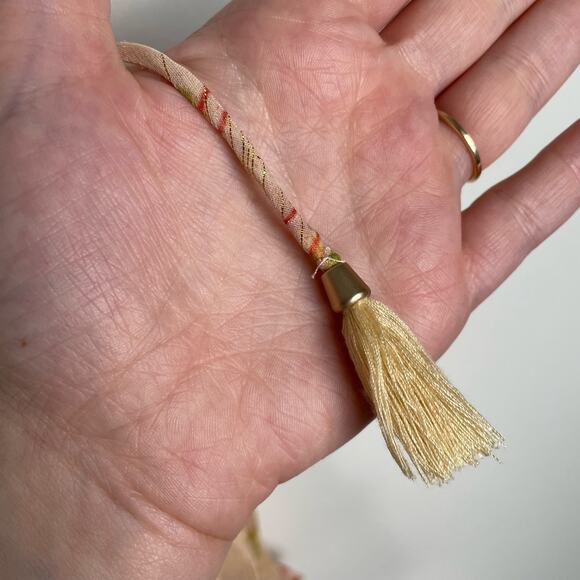 Paige Indira Sheer Floral Blouse Top Women L Metallic Stripe Afterglow Cream Red - Picture 9 of 11